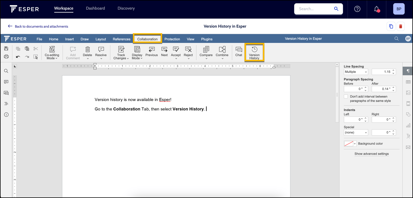 Document Version History